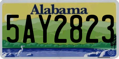AL license plate 5AY2823