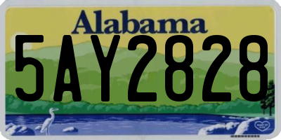 AL license plate 5AY2828