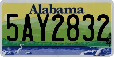 AL license plate 5AY2832