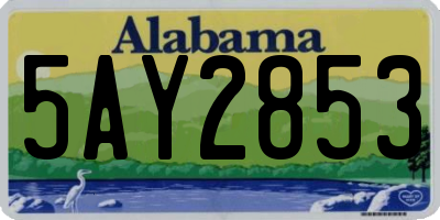 AL license plate 5AY2853