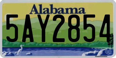AL license plate 5AY2854