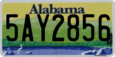 AL license plate 5AY2856