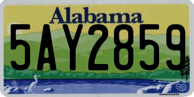 AL license plate 5AY2859