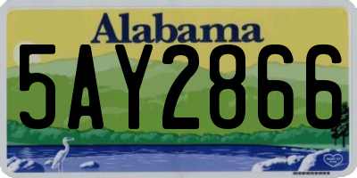 AL license plate 5AY2866