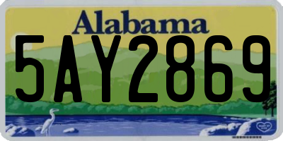 AL license plate 5AY2869