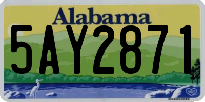 AL license plate 5AY2871