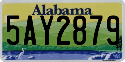 AL license plate 5AY2879