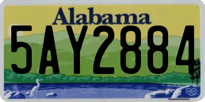 AL license plate 5AY2884