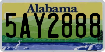 AL license plate 5AY2888