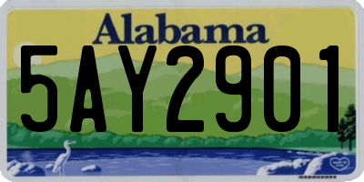 AL license plate 5AY2901