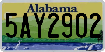 AL license plate 5AY2902
