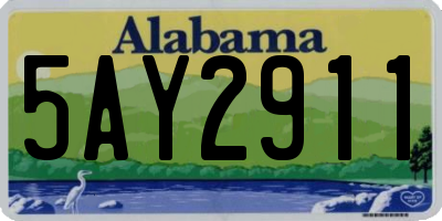 AL license plate 5AY2911