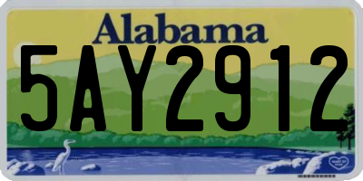 AL license plate 5AY2912