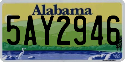 AL license plate 5AY2946