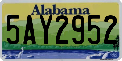 AL license plate 5AY2952