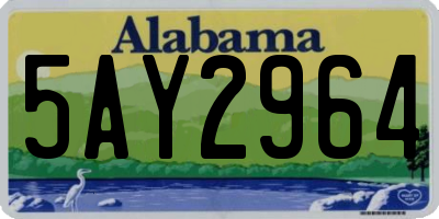 AL license plate 5AY2964