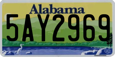 AL license plate 5AY2969