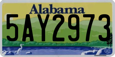 AL license plate 5AY2973