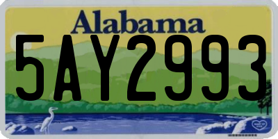 AL license plate 5AY2993