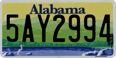AL license plate 5AY2994