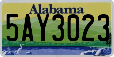 AL license plate 5AY3023