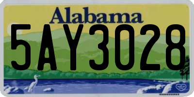 AL license plate 5AY3028