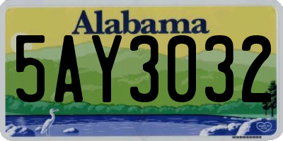 AL license plate 5AY3032