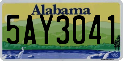 AL license plate 5AY3041