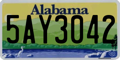 AL license plate 5AY3042