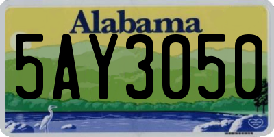 AL license plate 5AY3050