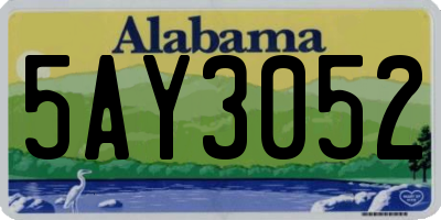 AL license plate 5AY3052
