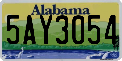 AL license plate 5AY3054