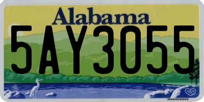 AL license plate 5AY3055