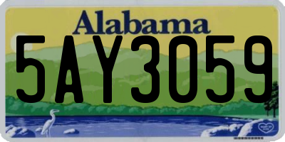 AL license plate 5AY3059
