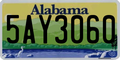 AL license plate 5AY3060