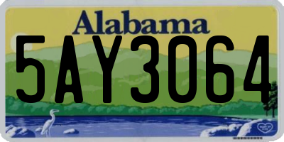 AL license plate 5AY3064