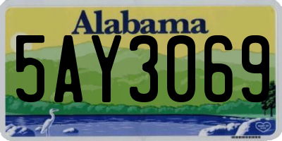 AL license plate 5AY3069