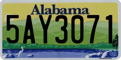 AL license plate 5AY3071