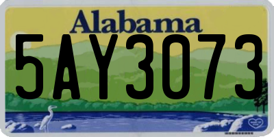 AL license plate 5AY3073
