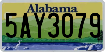 AL license plate 5AY3079