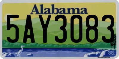 AL license plate 5AY3083