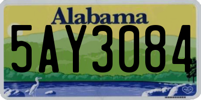 AL license plate 5AY3084