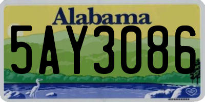 AL license plate 5AY3086