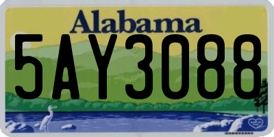 AL license plate 5AY3088