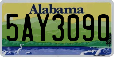 AL license plate 5AY3090
