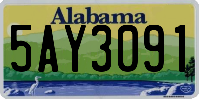 AL license plate 5AY3091