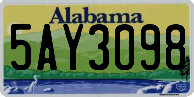AL license plate 5AY3098