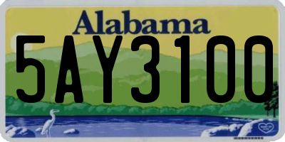 AL license plate 5AY3100