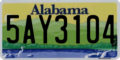 AL license plate 5AY3104
