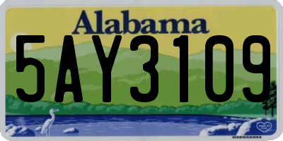 AL license plate 5AY3109